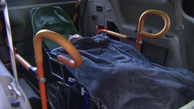 콜택시에 탑승한 김율만 씨