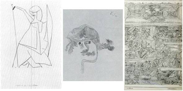 파울클레의 1940년작 ‘발키리’(왼쪽부터) 1929년작 '긴 머리와 충만한 영혼’, 1926년작 ‘오르페오의 정원’, ⓒGoogle