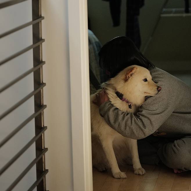 한국인 이민 여성 준희는 트랜스젠더 수술을 마친 키얼스틴이 머물 수 있도록 자신의 방을 내주었다. 비혼 여성인 준희는 한국에서 온 유기견 치즈와 함께 산다. ⓒ김인정