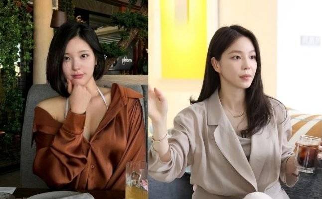 걸그룹 ‘앨리스’ 출신 소희(왼쪽)와 배우 겸 사업가 지윤미 (사진출처=소희 인스타그램, 유튜브 ‘밉지 않은 관종언니’ 화면 캡처)