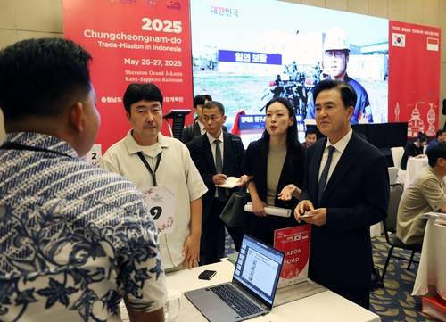 인도네시아 수출상담회장 찾은 김태흠 충남지사 [충남도 제공. 재판매 및 DB 금지]