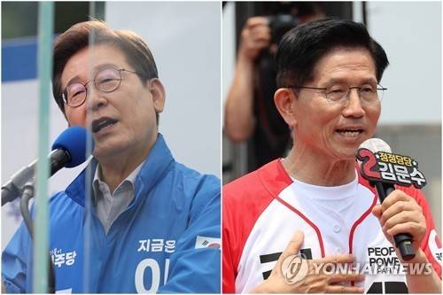 이재명, 김문수 후보 [연합뉴스 자료사진]