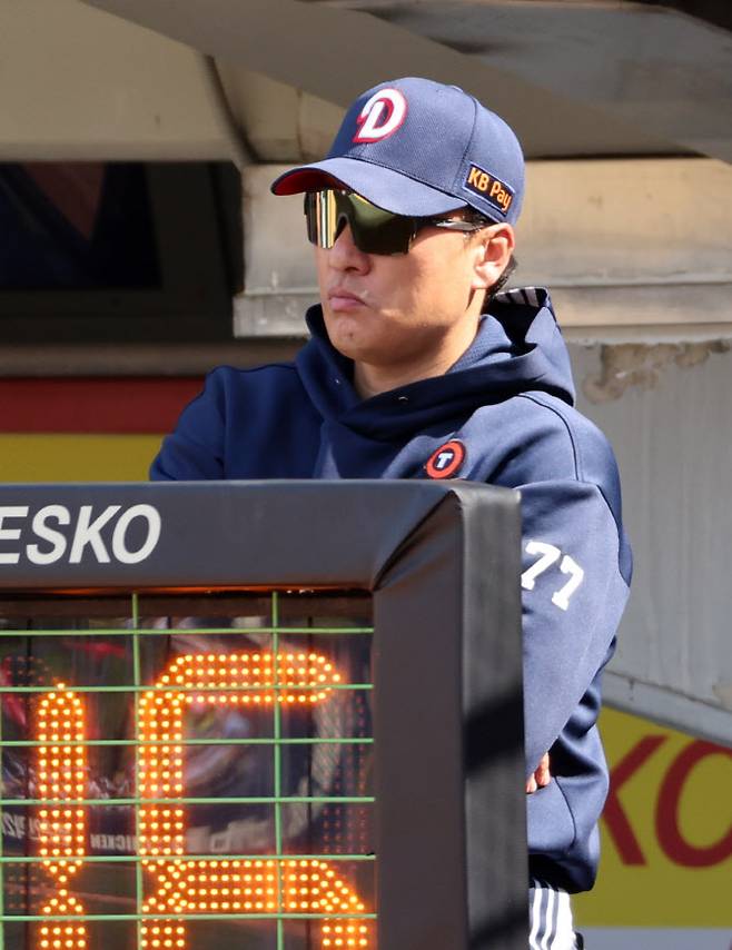 성적 부진으로 자진 사퇴 의사를 밝힌 이승엽 두산베어스 감독. 사진=연합뉴스