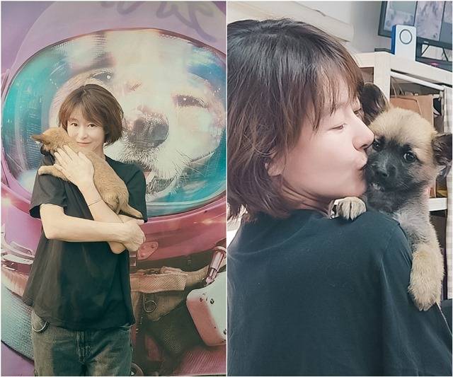 배우 예지원이 지난 3월 전북 정읍 산불 당시 구조된 강아지를 입양하며 새로운 가족을 맞았다. 이에 김효진 도그어스플래닛 대표는 "유기견과 구조견 입양은 큰 도움이 된다"며 "선한 영향력을 보여줘서 감사하다"고 전했다. /도그어스플래닛