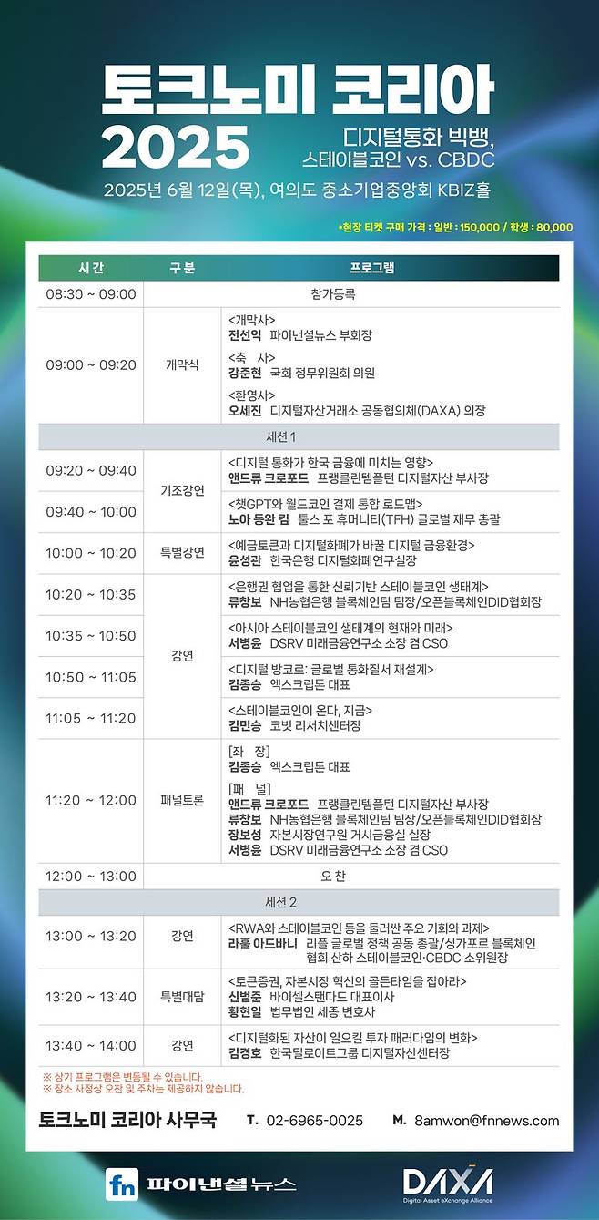 ‘토크노미코리아 2025’ 개요.