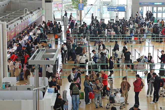인천국제공항 제1여객터미널 출국장. [사진 = 연합뉴스]