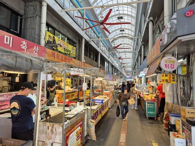 29일 오후 2시10분 대전 동구 중앙종합시장./사진=오문영 기자