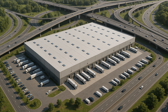 물류센터 가상 이미지 [챗GPT를 사용해 제작]