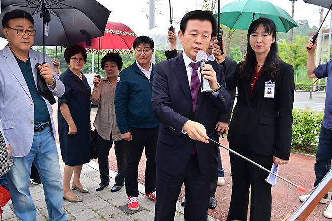 [진주=뉴시스] 경남 진주시 호탄동 교차로 개선사업. (사진=진주시 제공) 2025.06.02. photo@newsis.com *재판매 및 DB 금지
