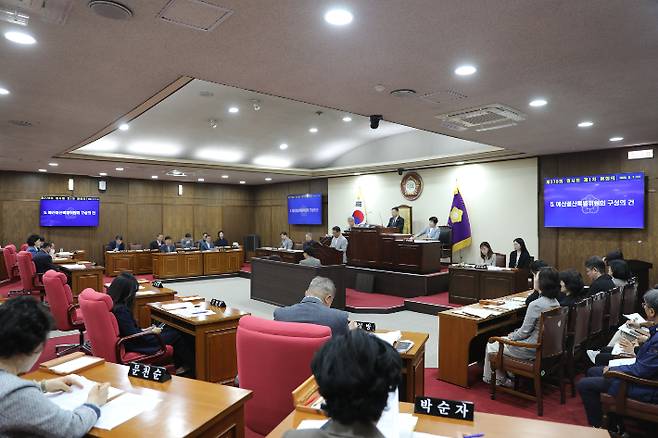 지난달 7일 열린 부산 북구의회 본회의 모습. 부산 북구의회 제공