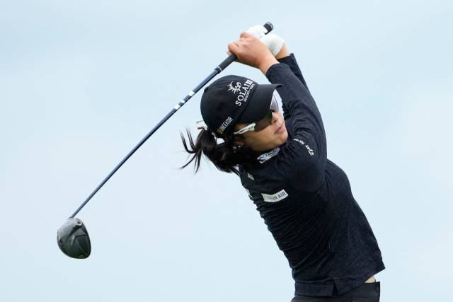 티샷을 하고 있는 윤이나. 사진 제공=AFP연합뉴스