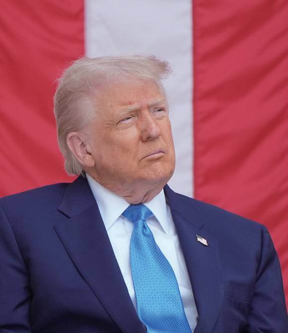 5월26일 버지니아주 알링턴에서 열린 제157회 미 국립현충일 추모식에 참석한 도널드 트럼프 대통령 ⓒAP 연합