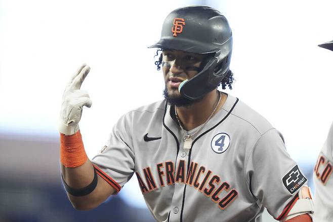 ▲ 루이스 마토스는 홈런 포함 멀티히트로 경기 최우수 선수에 뽑혔다. ⓒ연합뉴스/AP