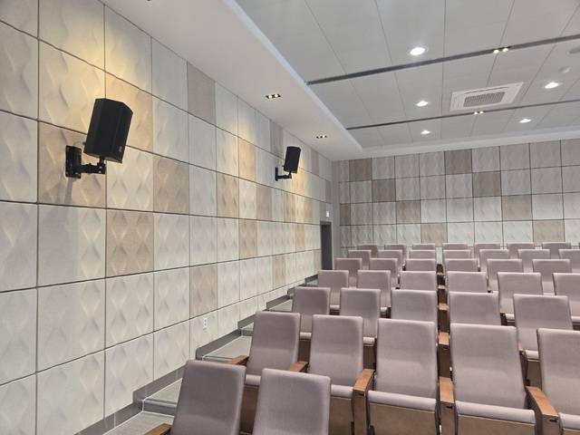 전주교육대학교 마음 연구홀에 설치된 엘티에스 친환경모듈러흡음마감재.