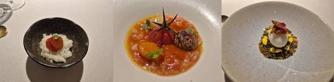 기와강이 컬리 다이닝위크에서 선보인 토마토 요리 3종/사진=김아름 기자 armijjang@
