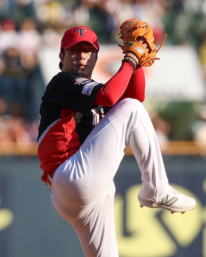 양현종이 투구에 임하고 있다. 사진 | KIA 타이거즈