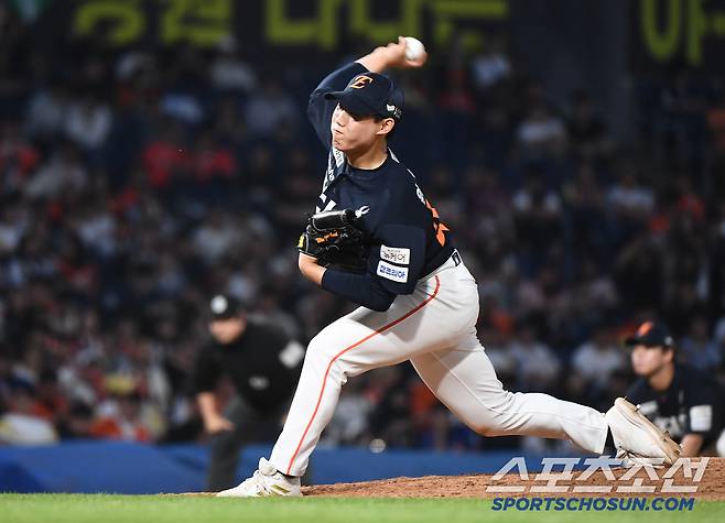 1일 창원 NC파크에서 열린 한화-NC전. 원종혁이 투구하고 있다. 창원=정재근 기자 cjg@sportschosun.com/2025.6.1/