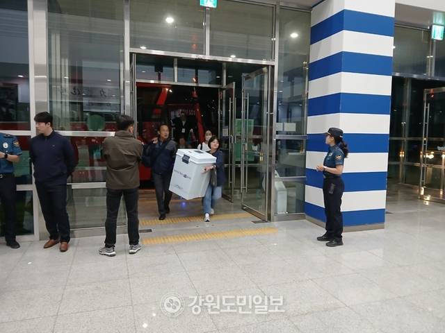 ▲ 제21대 대통령선거 횡성지역 개표가 3일 횡성국민체육센터에서 진행됐다. 박현철 기자