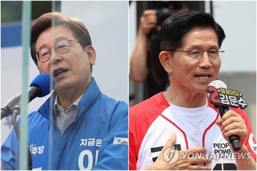 이재명 더불어민주당 대선 후보(왼쪽)·김문수 국민의힘 대선 후보. [사진 출처 = 연합뉴스]