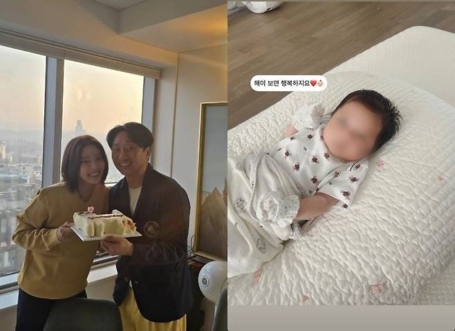 [서울=뉴시스] 손담비가 딸 이해이 양을 공개했다. 왼쪽부터 손담비, 이규혁, 이해이 양. (사진=손담비 인스타그램 캡처) 2025.06.03. photo@newsis.com *재판매 및 DB 금지