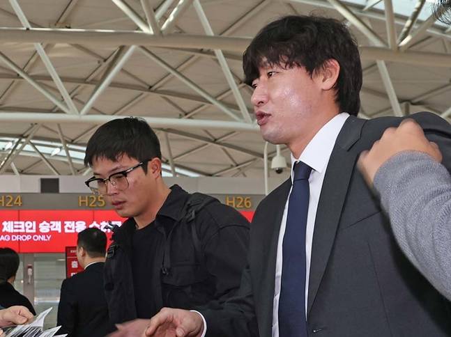 박준태(왼쪽)과 오주원. /사진=키움 히어로즈 제공