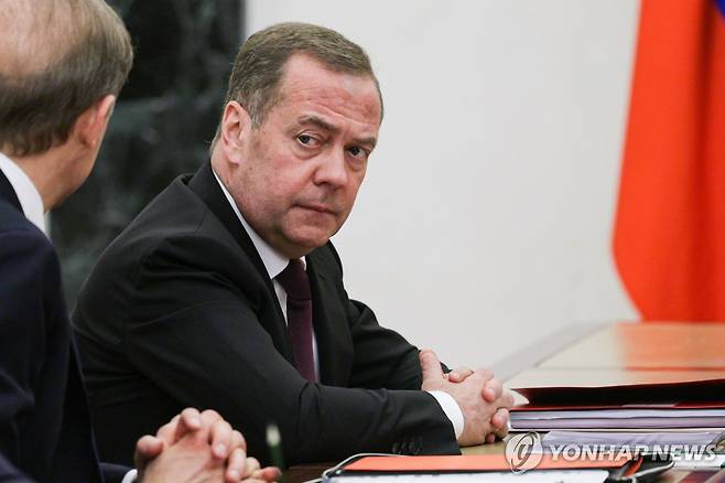 드미트리 메드베데프 러시아 국가안보회의 부의장 [타스 연합뉴스 자료사진. 재판매 및 DB 금지]