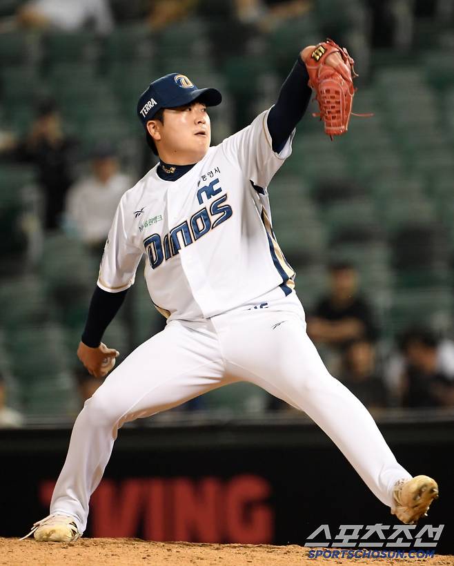 21일 울산 문수야구장에서 열린 NC 다이노스와 한화 이글스의 경기. NC 손주환이 역투하고 있다. 울산=박재만 기자pjm@sportschosun.com/2025.05.21/