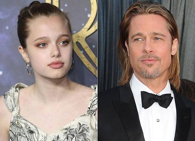 할리우드 배우 브래드 피트(오른쪽)와 그의 딸 샤일로. /인스타그램, EPA 연합뉴스