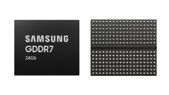 삼성전자가 지난해 10월 공개한 12나노급 24GB GDDR7 D램 모습. 삼성전자 제공.