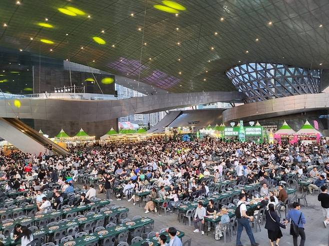 부산 센텀맥주축제 현장. 사진=안혜원 기자
