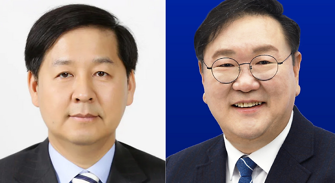 구윤철 전 국무조정실장(왼쪽)과 김태년 더불어민주당 의원(오른쪽).