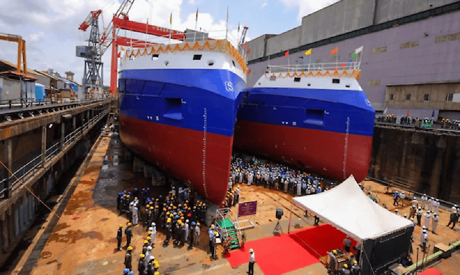 인도 최대 국영 코친조선소 전경. 코친조선소 홈페이지 캡처