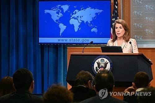 태미 브루스 미국 국무부 대변인 [AFP 연합뉴스 자료사진. 재판매 및 DB 금지]