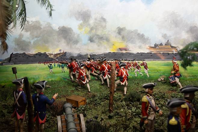 영국의 필리핀 침략 과정을 그린 디오라마 [사진/성연재 기자]