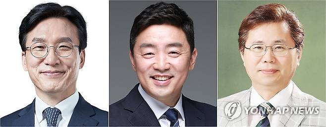 당선 확실 이재명, 총리에 김민석 내정·비서실장에는 강훈식 (서울=연합뉴스) 제21대 대통령 선거 당선이 확실시되는 더불어민주당 이재명 대선 후보가 새 정부의 초대 국무총리로 민주당 김민석 최고위원(왼쪽)을 내정한 것으로 4일 알려졌다. 대통령실 비서실장에는 민주당 강훈식 의원(가운데)을, 정책실장에는 이한주 민주연구원장이 낙점받은 것으로 전해졌다. 2025.6.4 photo@yna.co.kr