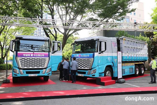 현대차 엑시언트 기반 수소청소차 특장 모델