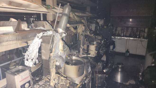 4일 KAIST 폭발 사고 현장. 황 조사관 제공