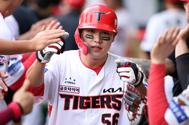 올 시즌 KIA 타선의 새로운 활력소로 떠오른 오선우. 시즌을 치를수록 감독의 신뢰가 쌓이고 있다. KIA 제공