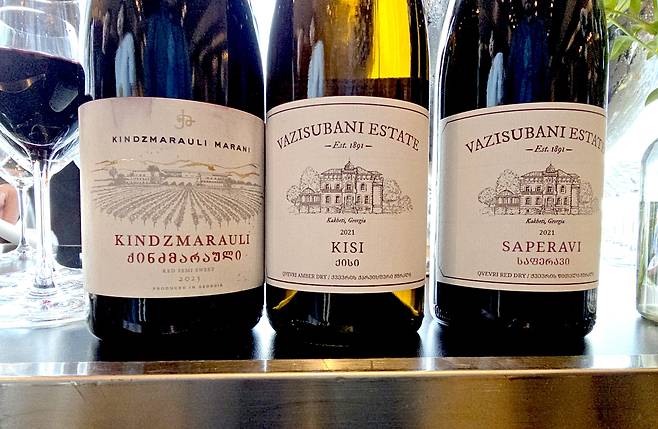 4일 방한 리셉션 때 소개된 조지아 대표 와인 3종