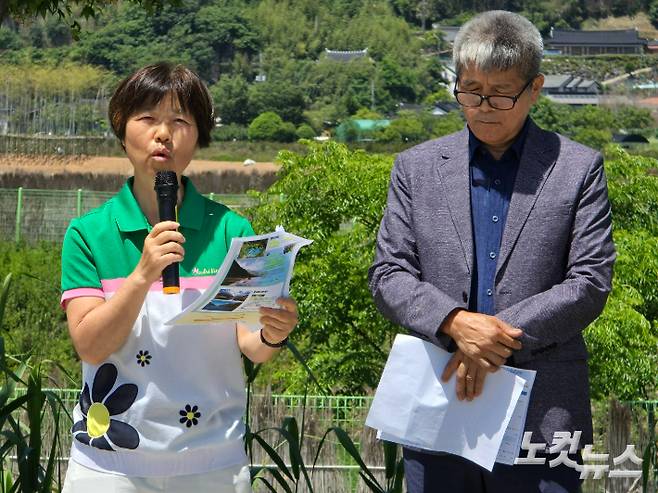 왼쪽부터 순천환경운동연합 이경은 사무국장, 김효승 공동대표. 고영호 기자