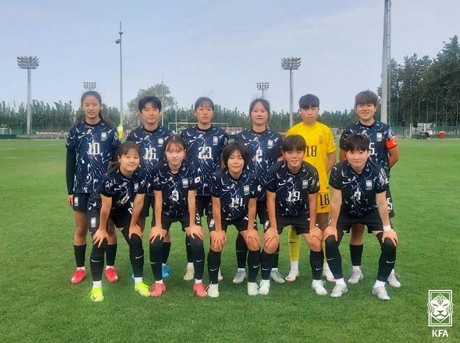 한국 U-17 여자 축구 대표팀 선수들 [대한축구협회 제공. 재판매 및 DB 금지]