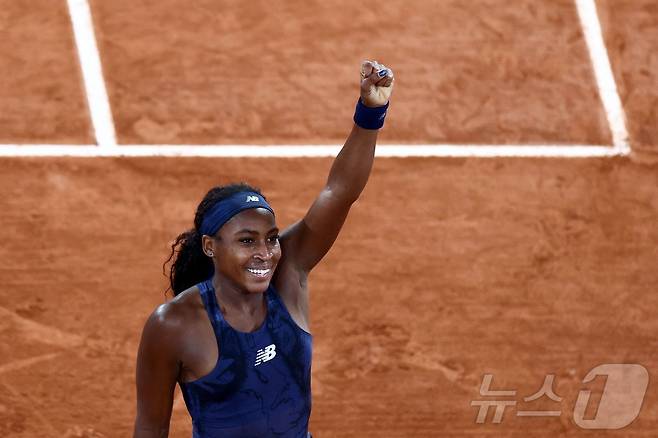 프랑스오픈 결승에 오른 고프. ⓒ AFP=뉴스1