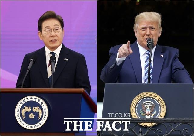 이재명 대통령은 6일 오후 10시부터 약 20분 간 도널드 트럼프 미국 대통령과 첫 정상 통화를 가졌다. /국회사진기자단·뉴시스