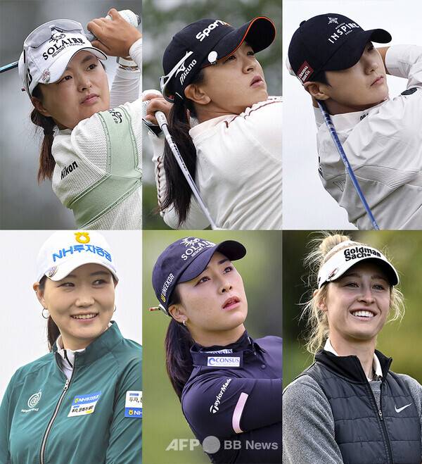 2025년 미국여자프로골프(LPGA) 투어 숍라이트 LPGA 클래식에 출전하는 고진영, 김세영, 박성현, 이미림, 윤이나 프로. 넬리 코다. 사진제공=ⓒAFPBBNews = News1