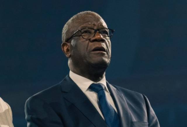 콩고민주공화국 출신의 인권운동가 드니 무퀘게 박사가 4일(현지시간) 핀란드 헬싱키 아이스홀에서 열린 제27회 세계오순절대회(PWC)에서 '인간의 가치와 존엄성'이라는 주제로 발언하고 있다. PWC 제공