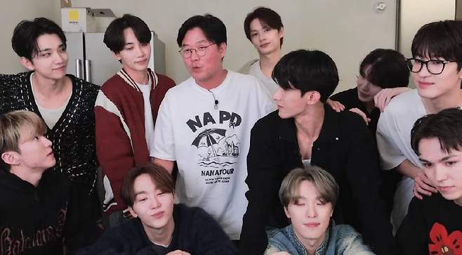 나영석과 인기 그룹 세븐틴 [사진, 유튜브 ‘채널 십오야’]
