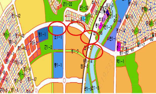 블록형 단독주택용지 1-1 B1, B19~21. 사진=LH 제공.