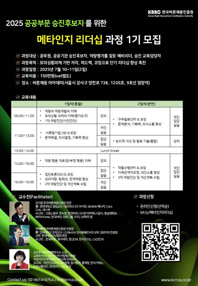 승진후보자 메타인지 리더십 과정 소개