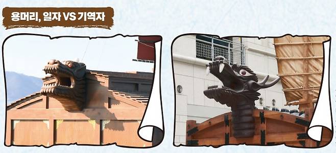 대포를 쏘기 좋은 일자 용머리(왼쪽), 연기를 피우기 좋은 기역자 용머리(오른쪽). 해군사관학교, 전쟁기념관 오픈 아카이브 제공