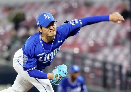 투구하는 백정현. 사진[연합뉴스]